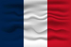 schwenkende flagge des landes frankreich. Vektor-Illustration. vektor
