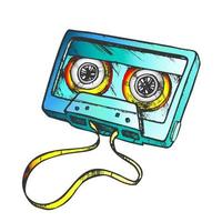 kassett tejp för lyssnande musik Färg vektor