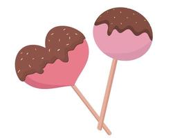 cakepops på vit vektor