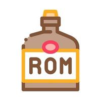 rom dryck flaska ikon vektor översikt illustration