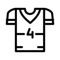 T-Shirt mit Nummer 4 Symbol Vektor Umriss Illustration