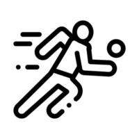 Volleyballspieler im Lauf Symbol Vektor Umriss Illustration