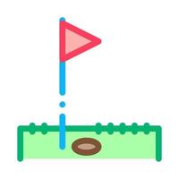 golf spela fält ikon vektor översikt illustration