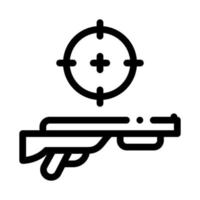 Waffe Zielsymbol Vektor Umriss Illustration