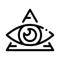 Allsehendes Auge Symbol Vektor Umriss Illustration