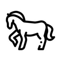 häst djur- ikon vektor översikt illustration