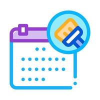 Reinigung Kalender Symbol Vektor Umriss Illustration