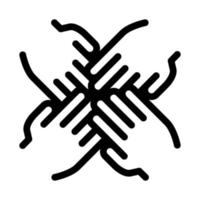 Gruppen-Handshake-Symbol Vektor-Umriss-Illustration vektor