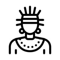 aztekische Schamanen-Symbol-Vektor-Umriss-Illustration vektor
