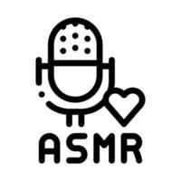 Sound im Mikrofon asmr Symbolvektorumriss vektor