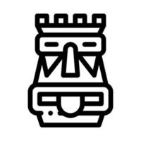 aztec totem ikon vektor översikt illustration
