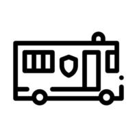 Mobilbus Symbol Vektor Umriss Illustration