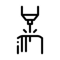 Bohrteile Symbol Vektor Umriss Illustration