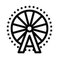 Riesenrad Symbol Vektor Umriss Illustration