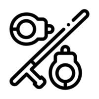 handschellen und fledermäuse symbol vektor umriss illustration