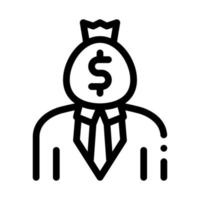 Investor-Symbol-Vektor-Umriss-Illustration vektor