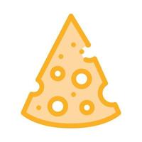 Stück Käse Symbol Vektor Umriss Illustration