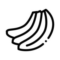 Haufen Bananen Symbol Vektor Umriss Illustration