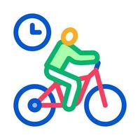 begränsad cykling tid ikon vektor översikt illustration