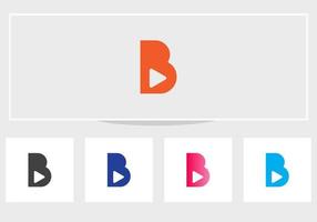 brev b spela logotyp design vektor mall
