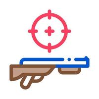 pistol targeting ikon vektor översikt illustration