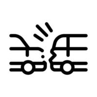 gefährlicher Mindestabstand zwischen Autos Symbol Vektor Umriss Illustration