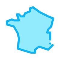 Frankreich auf Karte Symbol Vektor Umriss Illustration