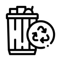 Abfallrecycling Symbol Vektor Umriss Illustration
