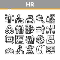 Hr Human Resources Collection Icons Set Vektor