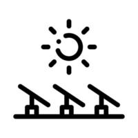 mehrere Sonnenkollektoren Symbol Vektor Umriss Illustration