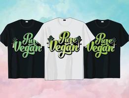 veganer Graffiti-Typografie-T-Shirt-Designvektor vektor