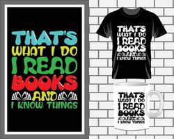 das ist, was ich mache, buch zitiert typografie t-shirt design vektor