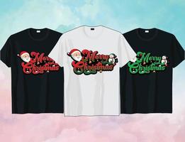 Graffiti-Typografie-T-Shirt-Designvektor der frohen Weihnachten vektor