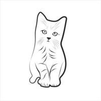 Strichzeichnungen Katzendesign. vektor
