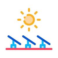 flera sol- paneler ikon vektor översikt illustration