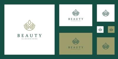 saubere und elegante abstrakte blumen, die schönheits-, yoga- und spa-design-logos inspirieren. vektor