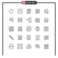 25 kreative Symbole moderne Zeichen und Symbole von Augenlampen Tag der Erde Dekoration Glühbirne editierbare Vektordesign-Elemente vektor
