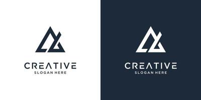 abstrakter Buchstabe eine Logo-Design-Inspiration vektor