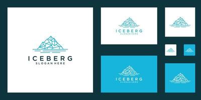 Low-Poly-Eisberg-Logo-Designvektor vektor