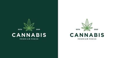 marihuana gesundheit medizinisches cannabis logo entwirft vektor hanf cbd ölextrakt grünes blatt