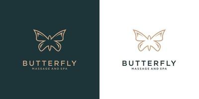 Luxus-Schmetterling-Logo-Design-Inspiration vektor