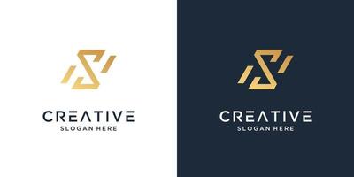 lyx brev s logotyp design inspiration vektor