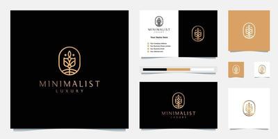 elegantes Blumendesign-Logo. kann für Kosmetik, Schönheitssalons, Spas und Hautpflege verwendet werden. Premium-Logo-Design und Visitenkarten. vektor