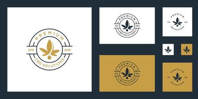 cbd, marijuana, cannabis, premie logotyp design inspiration vektor