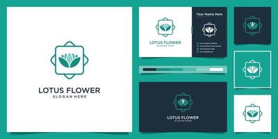 skönhet lotus blomma logotyp minimalistisk symbol för spa, yoga och skönhet vård logotyp design och företag kort vektor
