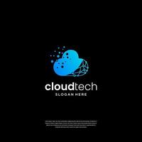 Inspiration für das Design des Cloud-Tech-Logos vektor