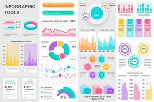 Bündel Infografik UI, UX, Kit Elemente. vektor