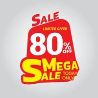 Mega Sale Banner Vorlage vektor