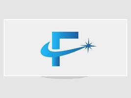 Buchstabe f Funken-Logo-Design-Vorlage vektor