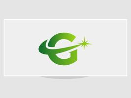 brev g gnista logotyp design mall vektor